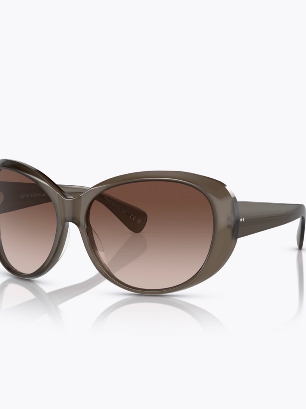 Oliver Peoples Maridan Women’s Oval Sunglasses in Taupe/Brown